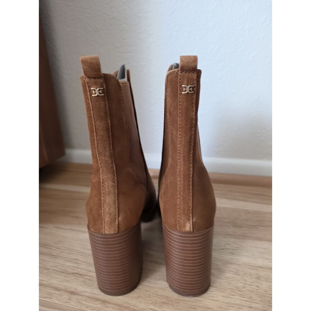 Sam Edelman Rollins Frontier Brown Suede Block Heel Chelsea Boots Size 11 M - Picture 5 of 12